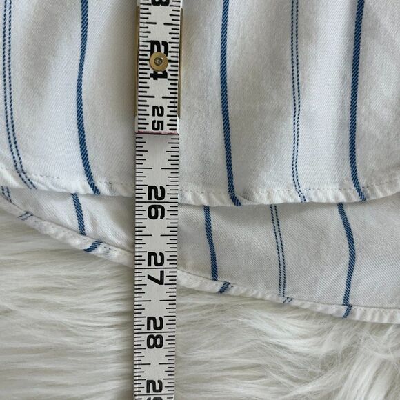 JACHS Girlfriend Womens Button Up Shirt Striped Soft Rayon Size Medium - Picture 10 of 13